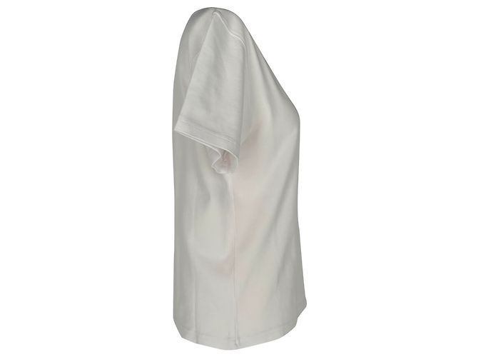 T-shirt in cotone bianco con logo in rilievo Ami Crudo - vista 2