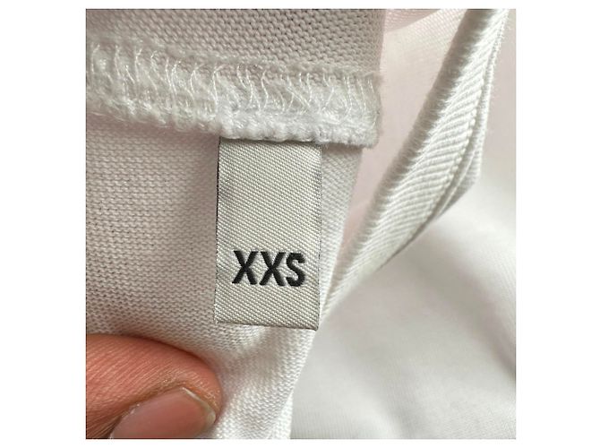 T-shirt in cotone bianco con logo in rilievo Ami Crudo - vista 6