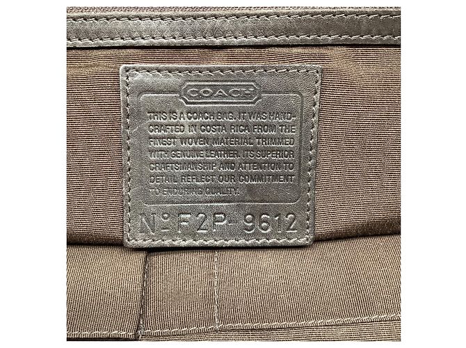 Borsa Tote Coach in Tweed Plaid in Lana Beige - vista 10