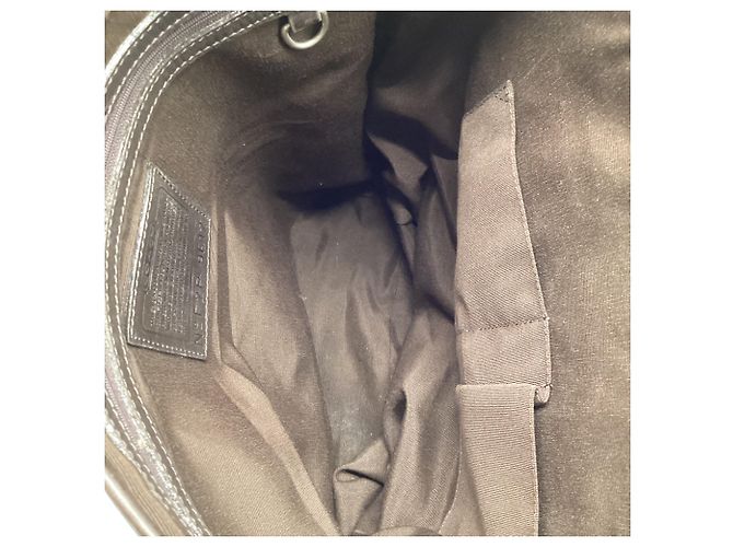 Borsa Tote Coach in Tweed Plaid in Lana Beige - vista 7