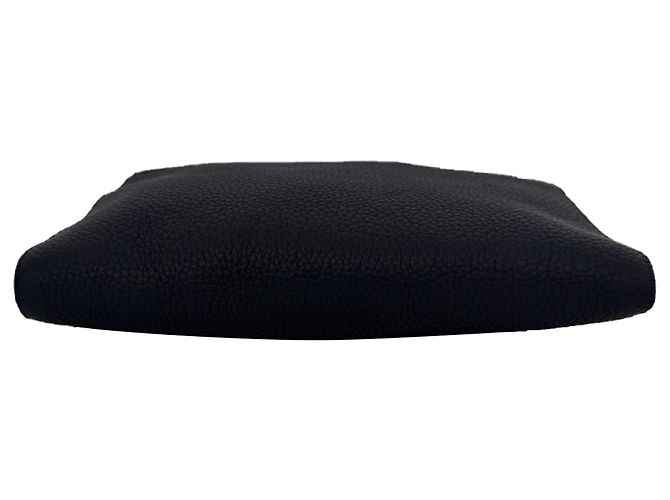 Pochette Delvaux en cuir texturé noir - vue 5