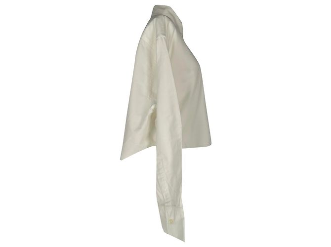 Camisa cropped Ami de Coeur em algodão branco Cru - vista 3