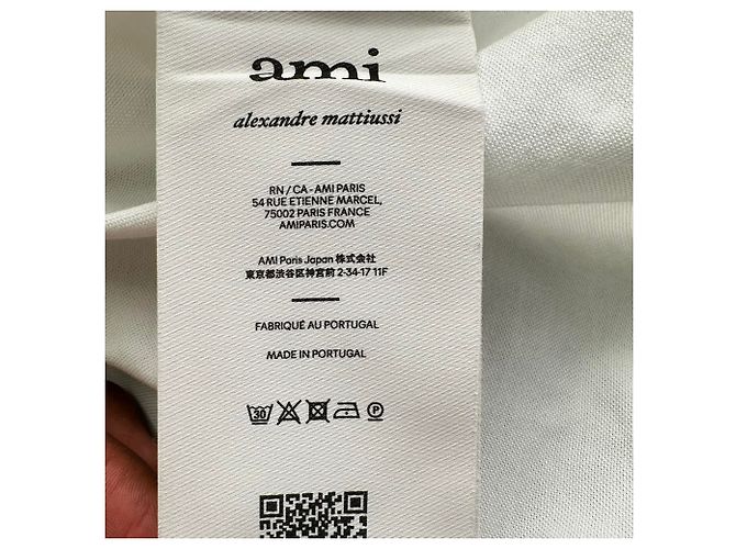 Camisa cropped Ami de Coeur em algodão branco Cru - vista 8