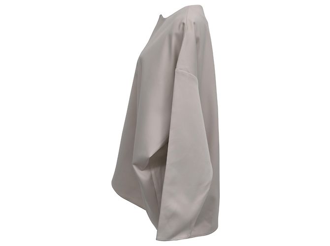 Totême Montbel Bluse mit asymmetrischem Saum aus beigem Polyester - Ansicht 2