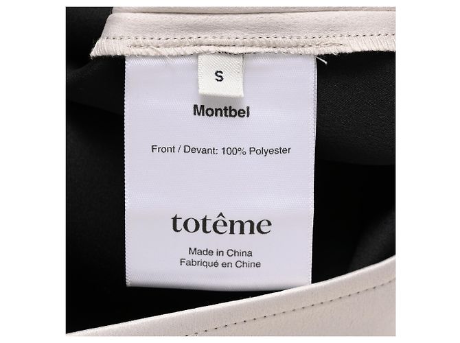 Totême Montbel Bluse mit asymmetrischem Saum aus beigem Polyester - Ansicht 6