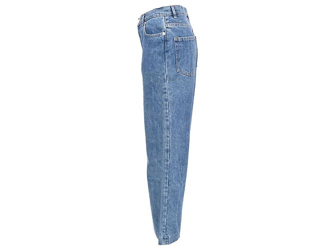 Apc Jeans a zampa alta A.P.C. in cotone blu - vista 2