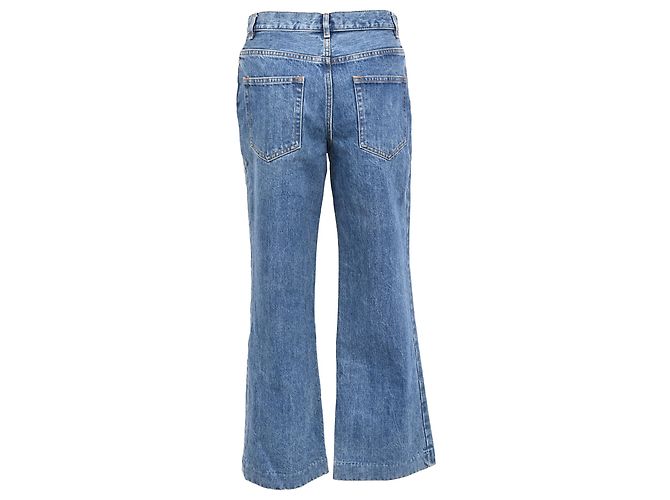 Apc Jeans a zampa alta A.P.C. in cotone blu - vista 3
