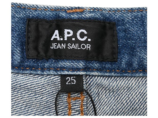 Apc Jeans a zampa alta A.P.C. in cotone blu - vista 4
