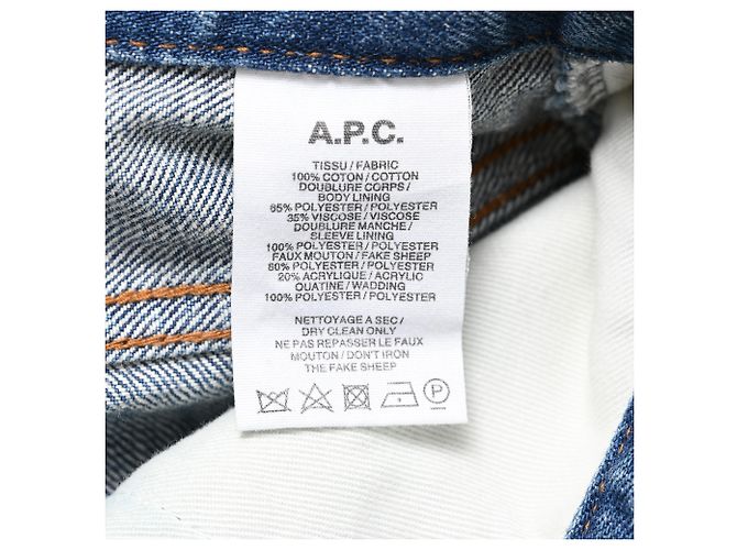 Apc Jeans a zampa alta A.P.C. in cotone blu - vista 5