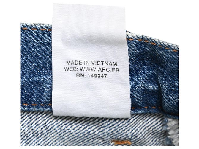 Apc Jeans a zampa alta A.P.C. in cotone blu - vista 6