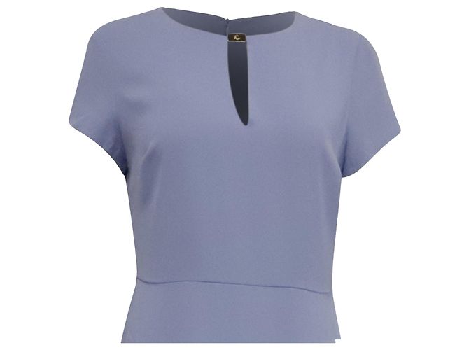 Abito midi in georgette Lauren Ralph Lauren in poliestere azzurro chiaro Blu Blu chiaro - vista 2