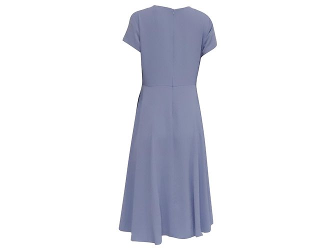 Abito midi in georgette Lauren Ralph Lauren in poliestere azzurro chiaro Blu Blu chiaro - vista 4