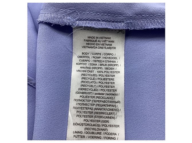 Abito midi in georgette Lauren Ralph Lauren in poliestere azzurro chiaro Blu Blu chiaro - vista 6