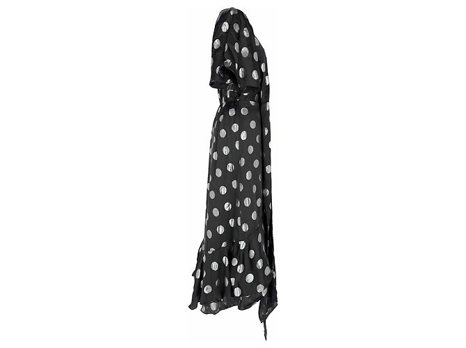 Abito midi Sareth a pois Diane Von Furstenberg in seta nera Nero - vista 2