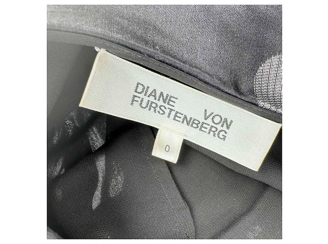 Abito midi Sareth a pois Diane Von Furstenberg in seta nera Nero - vista 4