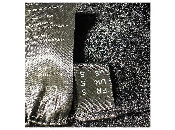 Autre Marque Abito midi bustier Titania Galvan London in velluto nero - vista 5