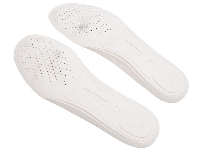 Baskets basses Prada en cuir blanc Écru - vue 10