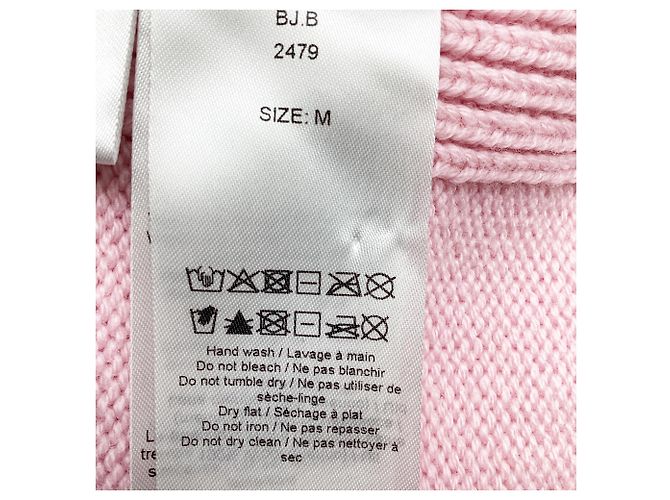 Ganni V-Ausschnitt Strickcardigan aus rosa Wolle Pink - Ansicht 7