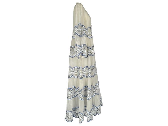 Vestido maxi Cira de algodón blanco con ribete de encaje Zimmermann - vista 2