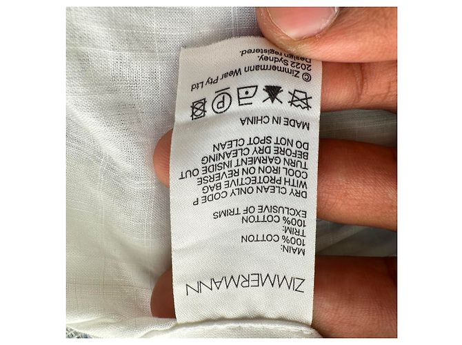 Vestido maxi Cira de algodón blanco con ribete de encaje Zimmermann - vista 7