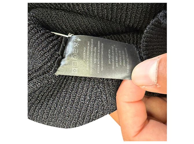 Autre Marque Top con escote corazón Galvan London en viscosa negra Negro - vista 7
