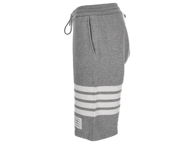 Calções de jogging clássicos Thom Browne 4-Bar em algodão cinzento Cinza - vista 2