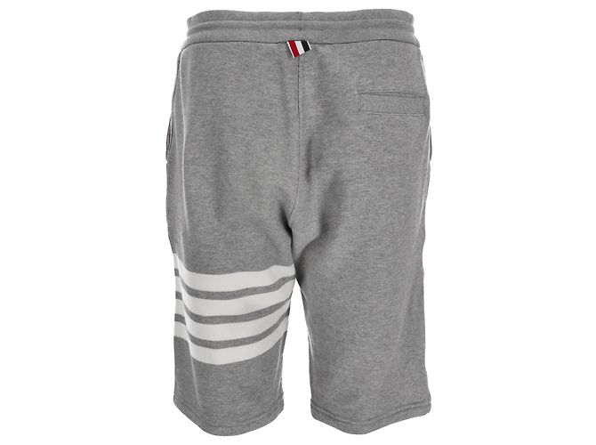 Calções de jogging clássicos Thom Browne 4-Bar em algodão cinzento Cinza - vista 3