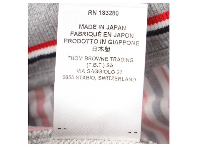 Calções de jogging clássicos Thom Browne 4-Bar em algodão cinzento Cinza - vista 6