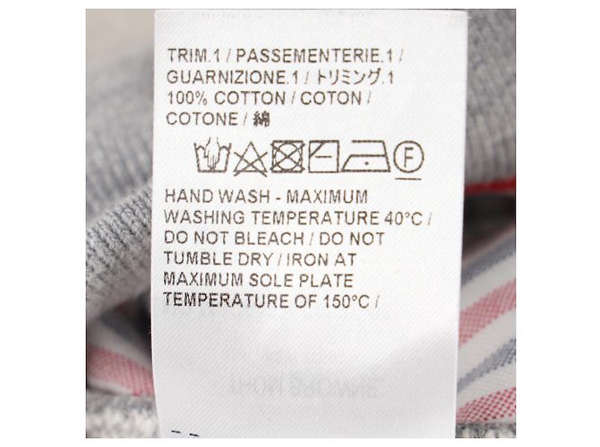 Calções de jogging clássicos Thom Browne 4-Bar em algodão cinzento Cinza - vista 7