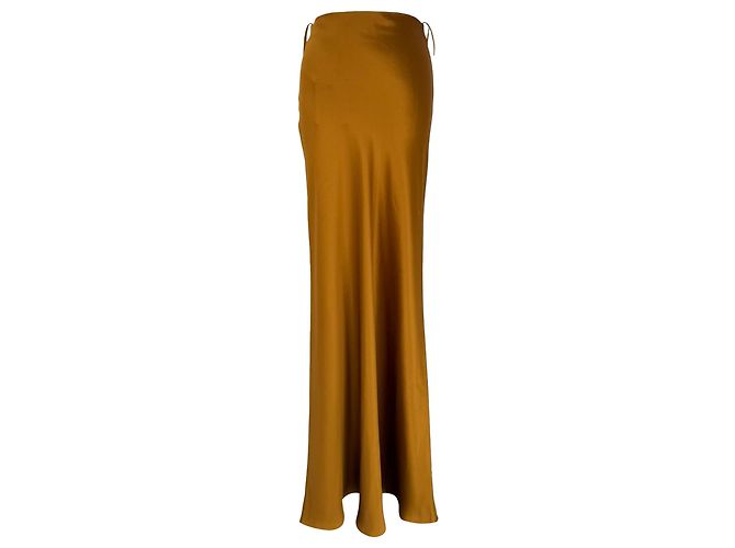 Autre Marque Gonna Maxi Galvan London in Triacetato Marrone - vista 3