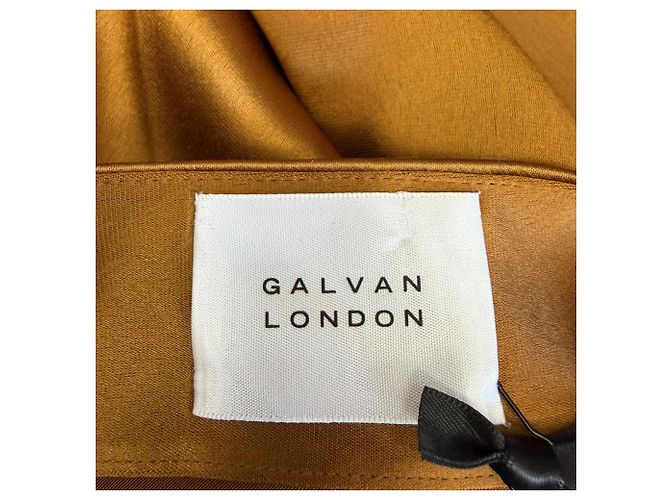 Autre Marque Gonna Maxi Galvan London in Triacetato Marrone - vista 5