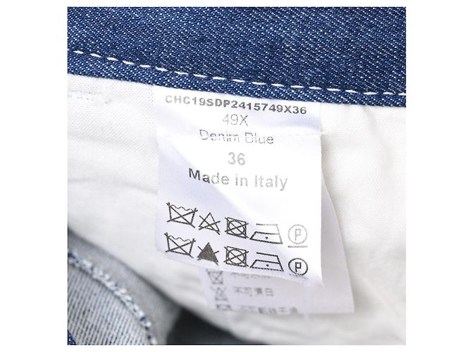 Jeans Flare de Cintura Alta Chloé em Algodão Azul - vista 5