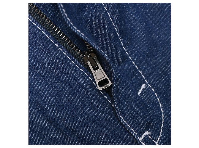 Jeans Flare de Cintura Alta Chloé em Algodão Azul - vista 9