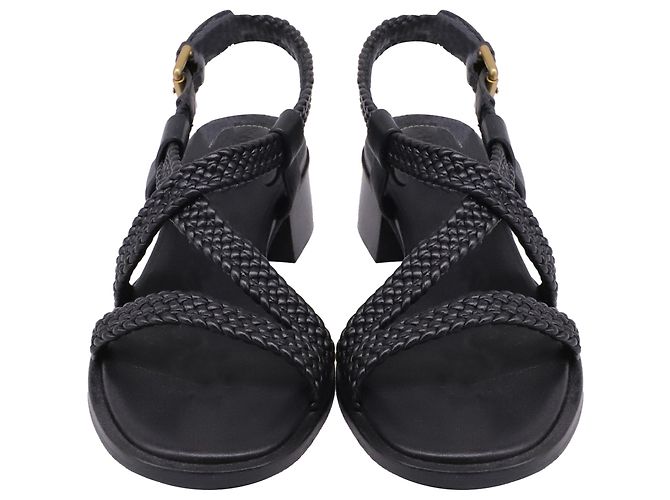 Sandali con cinturino intrecciato See by Chloé in pelle nera Nero - vista 2