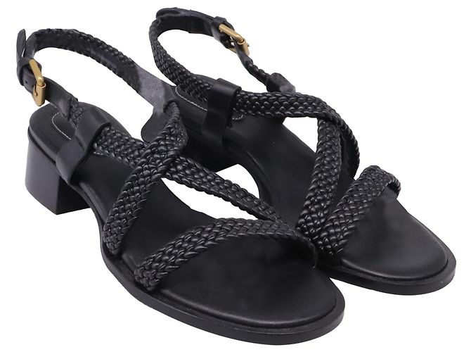 Sandali con cinturino intrecciato See by Chloé in pelle nera Nero - vista 3