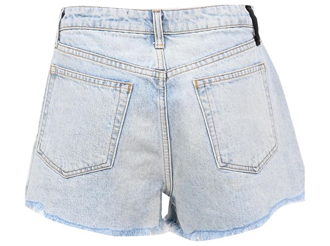 Pantalones cortos de denim con dobladillo raw Alexander Wang en algodón azul - vista 3