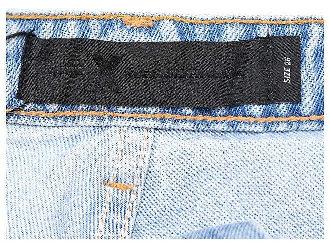 Pantalones cortos de denim con dobladillo raw Alexander Wang en algodón azul - vista 4
