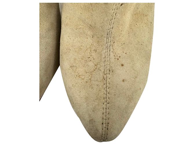 Stivaletti con zeppa Giuseppe Zanotti in camoscio beige - vista 5