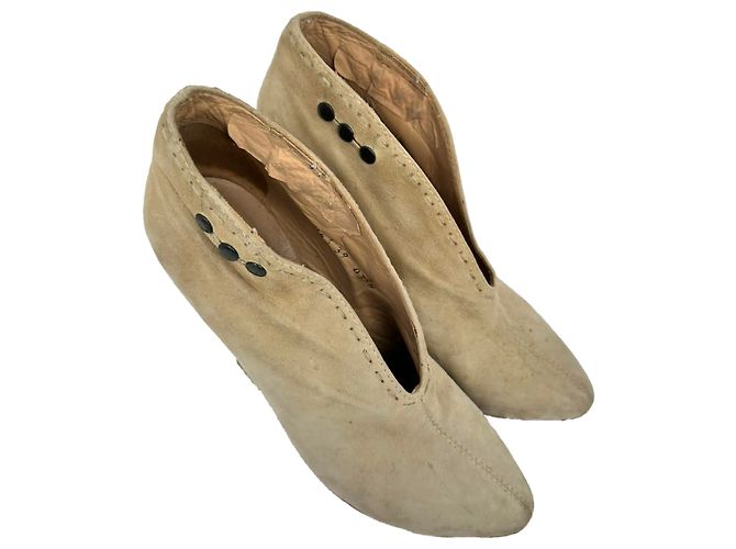 Stivaletti con zeppa Giuseppe Zanotti in camoscio beige - vista 6