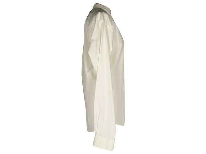 Shanghai Tang Button-Down-Hemd aus weißer Baumwolle - Ansicht 2
