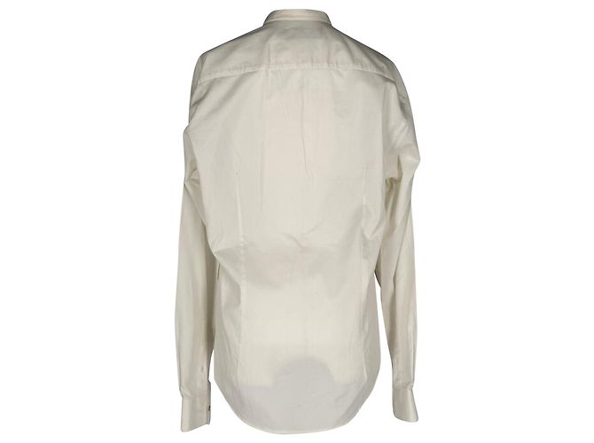 Shanghai Tang Button-Down-Hemd aus weißer Baumwolle - Ansicht 3