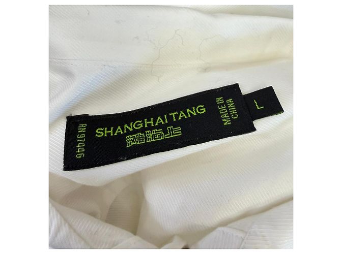Shanghai Tang Button-Down-Hemd aus weißer Baumwolle - Ansicht 4