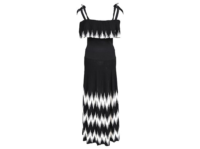 Vestido midi estilo bohemio Sandro Paris en viscosa negra Negro - vista 3