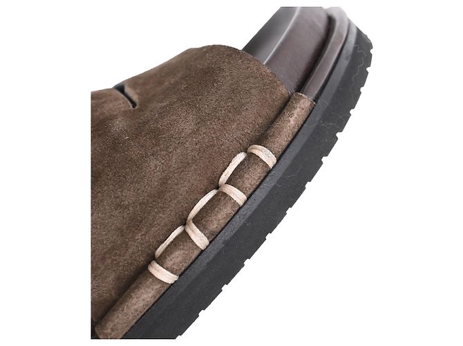 Sandali slide Jw Anderson con plantare in camoscio marrone Rosso - vista 11