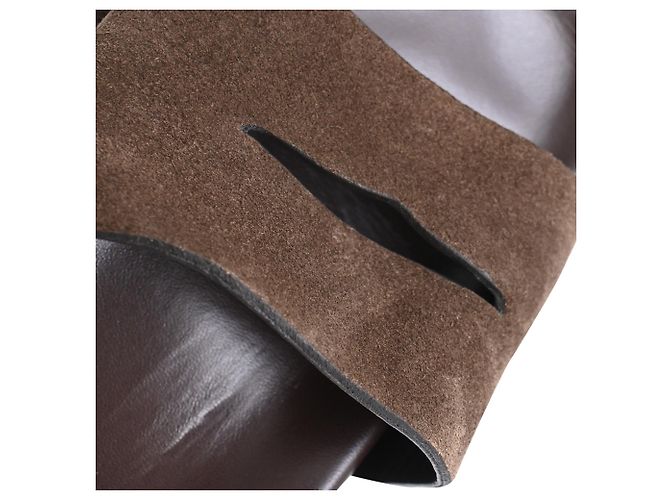 Sandali slide Jw Anderson con plantare in camoscio marrone Rosso - vista 12