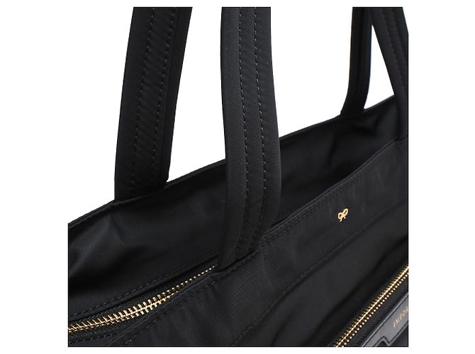 Borsa Tote Multi Pocket Anya Hindmarch in nylon nero - vista 11