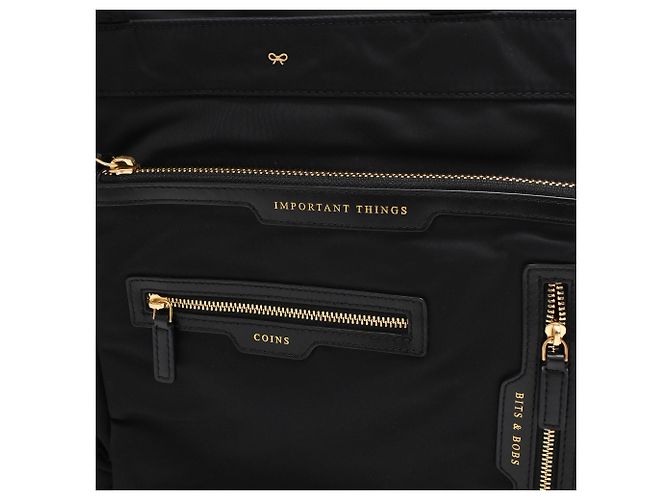 Borsa Tote Multi Pocket Anya Hindmarch in nylon nero - vista 16