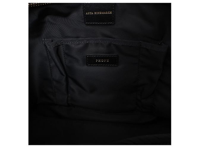 Borsa Tote Multi Pocket Anya Hindmarch in nylon nero - vista 7