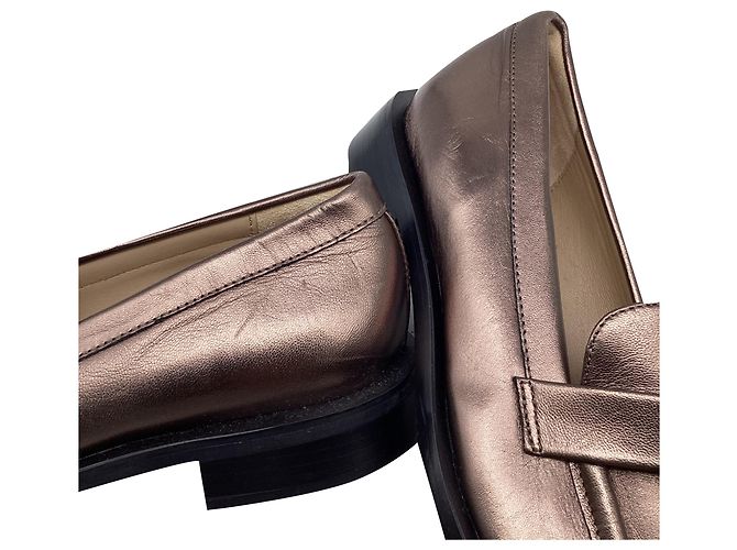 Mocassini Stuart Weitzman Palmer in pelle Bronze Metallico Bronzo - vista 10