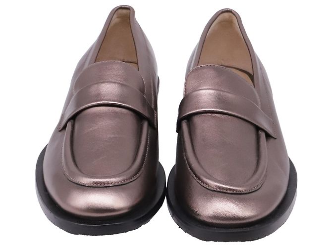Mocassini Stuart Weitzman Palmer in pelle Bronze Metallico Bronzo - vista 2